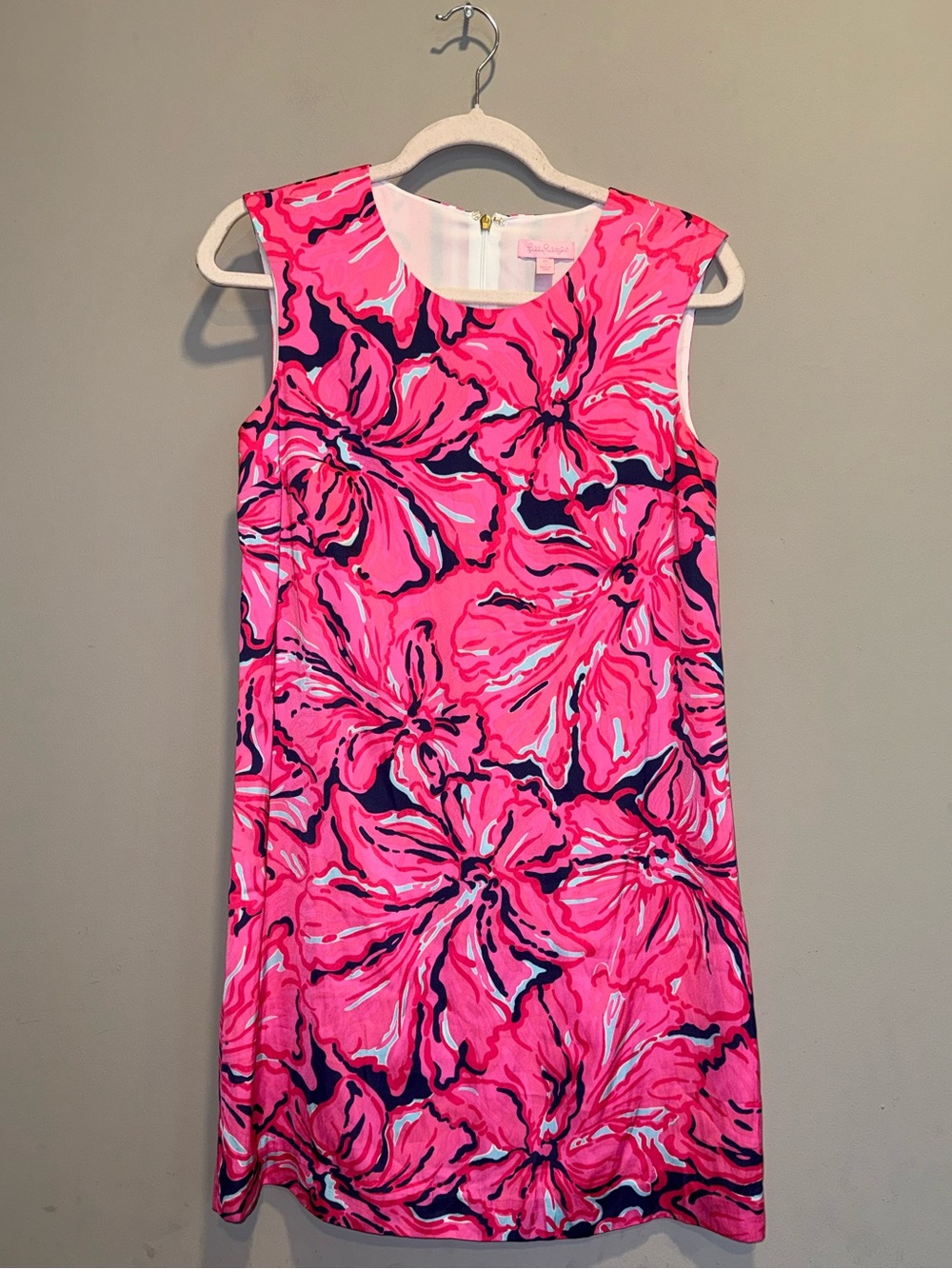 Lilly Pulitzer Flirty Engineered Iona Shift Dress Pink Floral Preppy